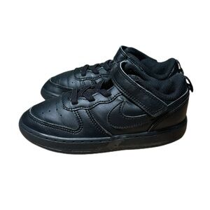 Nike Kids Court Borough Sneakers All Black Size 10C